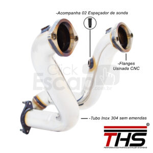 DOWNPIPE INOX 304 3.0 POL. RANGER RAPTOR 3.0 V6 GASOLINA 2023 EM DIANTE