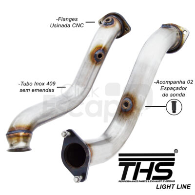 DOWNPIPE INOX 409 3.0 POL. RANGER RAPTOR 3.0 V6 GASOLINA 2023 EM DIANTE