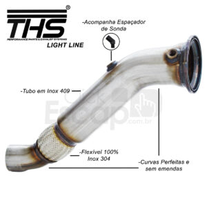 DOWNPIPE INOX 409 04 POL. BMW X6 40i B58 HYBRIDA
