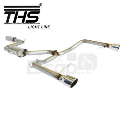 KIT ESCAPAMENTO ESPORTIVO THS EM INOX 409 JETTA GLI CAT BACK 05-2022/....